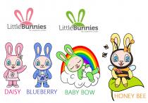 Little Bunnies by Lucylaverne London - Daisy Blueberry Baby Bow Honey Bee