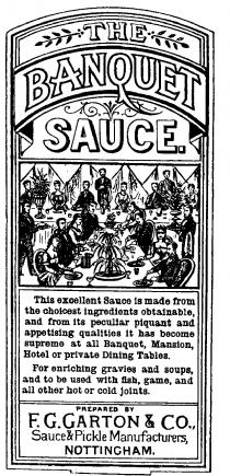 THE BANQUET SAUCE, EDMONTON PACKERS LIMITED, EDMONTON LONDON N18.