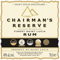 SAINT LUCIA DISTILLERS CHAIRMAN’S RESERVE FINEST SAINT LUCIA RUM