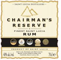 Saint Lucia Distillers CHAIRMAN’S RESERVE Finest Saint Lucia Rum Product of Saint Lucia Distilled, Blended and Bottled by Saint Lucia Distillers Ltd