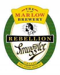 The Marlow Brewery Est 1993 REBELLION SMUGGLER A.B.V.4.2% WELL HOPPED, AMBER ALE