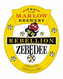 The Marlow Brewery Ext 1993 REBELLION ZEBEDEE A.B.V.4.7% EXTRA PALE & CRISP