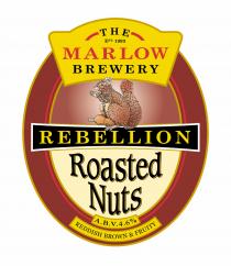 The Marlow Brewery Est 1993 rebellion ROASTED NUTS a.b.v.4.6% reddish brown & fruity