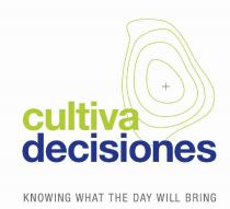 CULTIVA DECISIONES KNOWING WHAT THE DAY WILL BRING