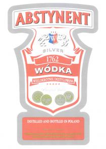 ABSTYNENT W SILVER 1762 WÓDKA WIELOKROTNIE DESTYLOWANA Abstynent Vodka DISTILLED AND BOTTLED IN POLAND Tajemnica smaku wódki Abstynent tkwi w zastosowaniu najwyższej jakości spirytusu luksusowego.