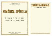 AUTENTICO XIMÉNEZ-SPÍNOLA VINAGRE DE JEREZ P.X. EN RAMA