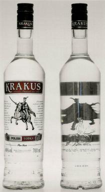 KRAKUS Premium since 1962' POLISH VODKA Pure Grain Four Times Distilled Bottled in Poland