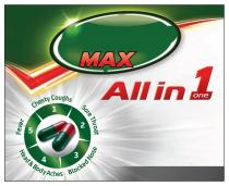 MAX ALL IN ONE 1, CHESTY COUGHS, SORE THROAT, BLOCKED NOSE, HEAD & BODY ACHES, FEVER, 1,2,3,4,5