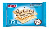 BIMBO SALMAS SNACK HORNEADO DE MAIZ SNACK DE MILHO TOSTADO NO FORNO EL PICOTEO SALUDABLE CON SOLO 70 KCAL POR PACK