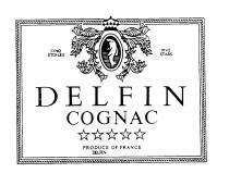 CINQ ETOILES FIVE STARS DELFIN COGNAC PRODUCE OF FRANCE DELFIN