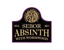 SEBOR ABSINTH WITH WORMWOOD 55%vol. PRODUCE OF CZECH REPUBLIC 50cl