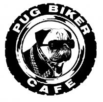 Pug biker cafe