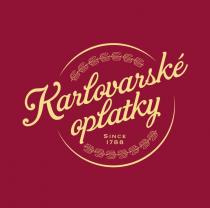 Karlovarské oplatky Since 1788