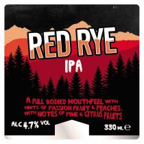 RED RYE IPA a full bodied mouthfeel with hints of passion fruit & peaches, with notes of pine & citrus fruits