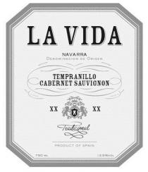 LA VIDA NAVARRA DENOMINACION DE ORIGEN TEMPRANILLO CABERNET SAUVIGNON 2013 TRADICIONAL PRODUCT OF SPAIN 750ML 13.5%VOL