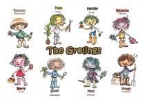 The Grolings Button Palm Herbie Blossom Berry Spud Fern Pongy