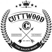 CUTTWOOD C HANDCRAFTED CALIFORNIA EST. 2014 THE SAUCE BOSS