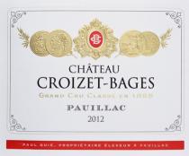 Château Croizet-Bages Grand Cru Classé en 1855 PAUILLAC 2012 PAUL QUIÉ PROPRIÉTAIRE ÉLEVEUR À PAUILLAC