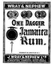 WRAY & NEPHEW ONE DAGGER JAMAICA RUM.