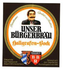 Unser Bürgerbräu Privatbrauer Qualität aus Tradition Hallgrafen-Bock