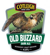 COTLEIGH ESTD 1979 OLD BUZZARD DARK ALE SOMERSET CRAFT BREWER ALC 4.8% VOL