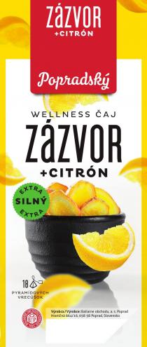 Popradský WELLNESS ČAJ zázvor + CITRÓN