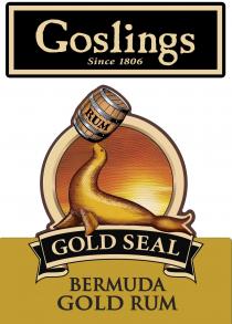 GOSLINGS SINCE 1806 RUM GOLD SEAL BERMUDA GOLD RUM