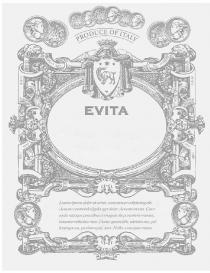 Evita. produce of Italy. Lorem ipsum dolor sit amet, consectetuer adipiscing elit. Aenean commodo ligula eget dolor. Aenean massa. Cum sociis natoque penatibus et magnis dis parturient montes, nascetur ridiculus mus. Donec quam felis, ultricies nec