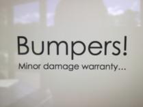 Bumpers! Minor damage warranty