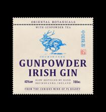 ORIENTAL BOTANICALS WITH GUNPOWDER TEA DRUMSHANBO GUNPOWDER IRISH GIN SLOW DISTILLED BY HAND IRELAND FROM THE CURIOS MIND OF PJ RIGNEY