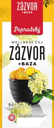 Popradský WELLNESS ČAJ zázvor + BAZA