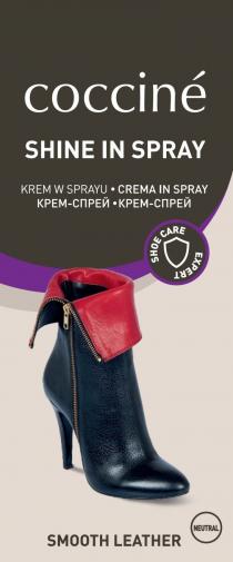 coccine SHINE IN SPRAY krem w sprayu crema in spray крем-спрей - shoe care expert smooth leather neutral