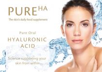 Pure HA, The Skin's Daily Food Supplement, Pure Oral Hyaluronic Acid, Science Supporting Your Skin from Within