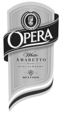 OPERA White AMARETTO WITH REAL ALMONDS DAL 1952 BELTION