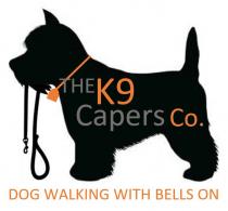 The K9 Capers Co. Dog walking with bells on