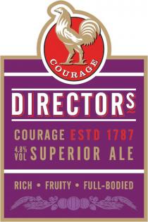 COURAGE DIRECTORS COURAGE ESTD 1787 4.8% VOL SUPERIOR ALE RICH. FRUITY. FULL-BODIED