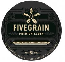 FIVEGRAIN PREMIUM LAGER 5th GENERATION BRITAIN'S OLDEST BREWER SHEPHERD NEAME