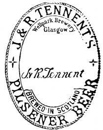 J. & R. TENNENT'S PILSENER BEER WELLPACK BREWERY GLASGOW