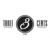 3 THREE CENTS ARTISANAL BEVERAGES EST. 2014