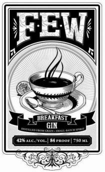 FEW BREAKFAST GIN DISTILLED FROM GRAIN . SMALL-BATCH SPIRIT 42% ALC./VOL. 84 PROOF 750 ML