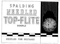 SPALDING NEEDLED TOP-FLITE DIMPLE