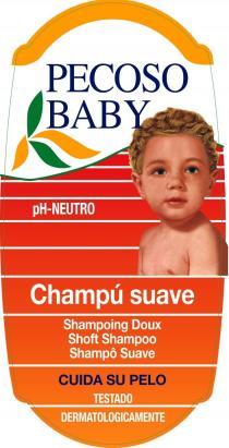 PECOSO BABY pH-NEUTRO Champú suave Shampoing Doux Shoft Shampoo Shampô Suave CUIDA SU PELO TESTADO DERMATOLOGICAMENTE