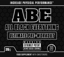 INCREASE PHYSICAL PERFORMANCE ABE ALL BLACK EVERYTHING ULTIMATE PRE WORKOUT