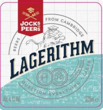 Jocks&Peers Lagerithm beers from Cambridge question everything lager