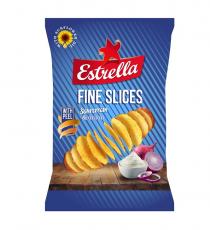 Estrella FINE SLICES Sourcream & onion WITH PEEL WITH SUNFLOWER OIL