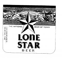 PURE ARTESIAN SPRING WATER THE NATIONAL BEER OF TEXAS LONE STAR BEER