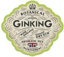 BOTANICAL The ORIGINAL GINKING A masterful blend of WINE from ENGLAND delicately infused with LONDON DRY GIN A delightful AROMATIC FIZZ for FULLNESS of REFRESHMENT