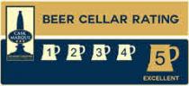 CASK MARQUE THE SIGN OF A GREAT PINT INPENDENTLY INSPECTED BEER CELLAR RATING 12345 EXCELLENT