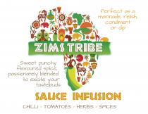 Zims Tribe Sauce Infusion Chilli-Tomatoes-Herbs-Spices Sweet Punchy Flavoured Spice Passionately Blended To Excite Your Tastebuds Perfect As A Marinade Relish Condiment or Dip