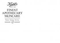 KIEHL'S SINCE 1851 FINEST APOTHECARY SKINCARE NATURE SICENCE SERVICE